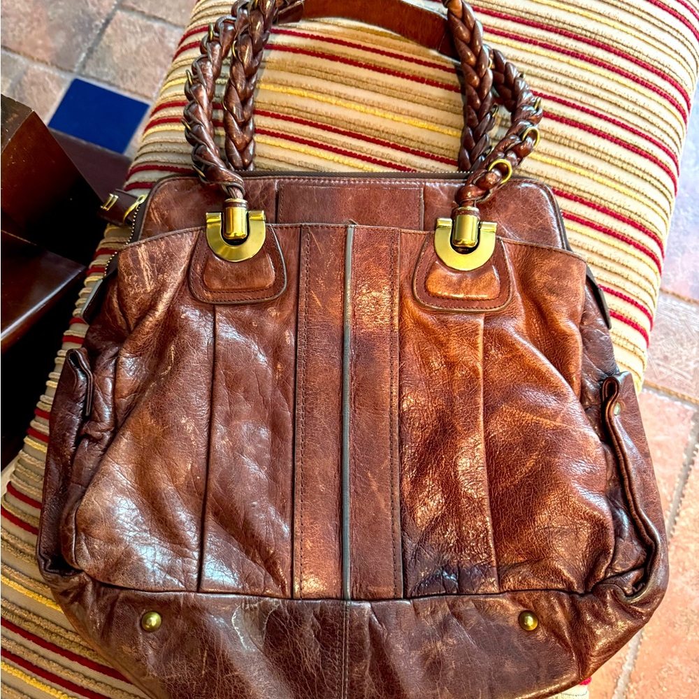 Chloe Heloise Brown Leather Tote Bag